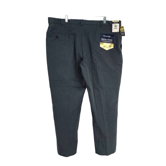 Haggar Iron Free Premium Straight Fit Suit Pants 44W x‎ 29L Gray - Picture 13 of 15